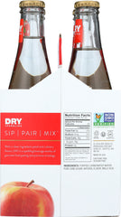 DRY SODA: Dry Sparkling Fuji Apple Bottle 4-12 fl oz, 48 fl oz