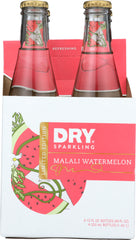 DRY SODA: Dry Sparkling Watermelon Bottle 4-12 fl oz, 48 fl oz
