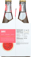 DRY SODA: Dry Sparkling Watermelon Bottle 4-12 fl oz, 48 fl oz