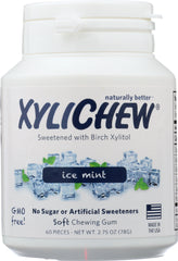 XYLICHEW: Sugar Free Chewing Gum Ice Mint Jar, 60 pc