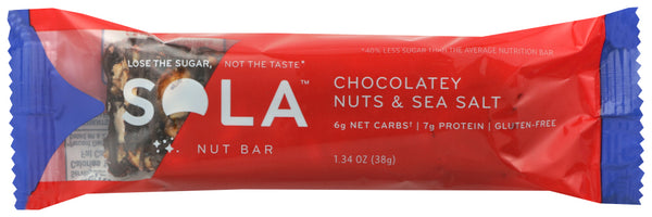 SOLA: Chocolatey Nuts and Sea Salt bar, 1.34 oz