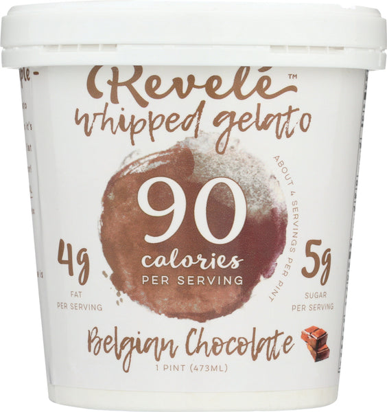 REVELE WHIPPED GELATO: Belgian Chocolate, 16 oz
