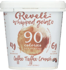 REVELE WHIPPED GELATO: Coffee Toffee Crunch, 16 oz