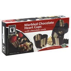 MONA LISA: Chocolate Cup Marbled Heart, 2.47 oz