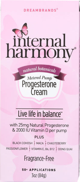 DREAMBRANDS: Internal Harmony for Women Progesterone Cream, 3 oz