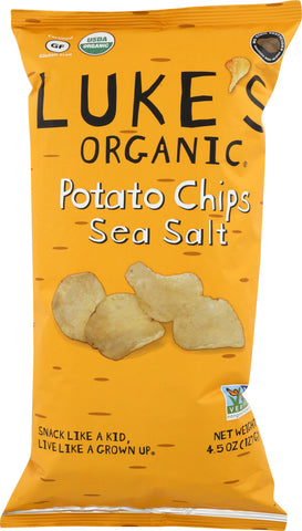 LUKE'S ORGANIC: Sea Salt Potato Chips, 4.5 oz