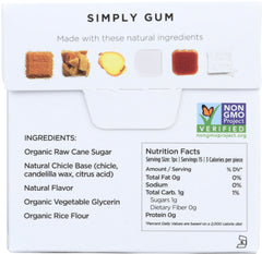 SIMPLYGUM: Natural Ginger Gum, 15 pc