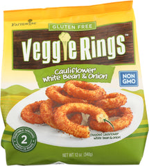 VEGGIE FRIES: Cauliflower Beans & Onion Veggie Rings, 12 oz