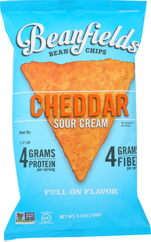 BEANFIELDS: Cheddar Sour Cream Bean Chips, 5.5 oz