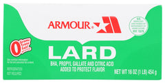 ARMOUR: Lard in Carton, 1 lb