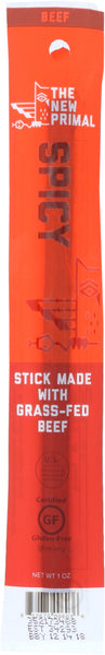 THE NEW PRIMAL: Jerky Beef Stick Spicy, 1 oz