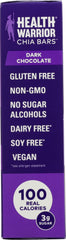 HEALTH WARRIOR: Dark Chocolate Chia Bar 5 Count, 4.40 oz