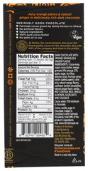 DIVINE CHOCOLATE: Chocolate Bar Dark Ginger Orange, 3 oz