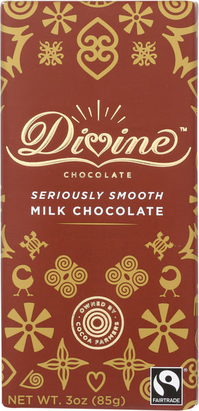 DIVINE CHOCOLATE:  Milk Chocolate Bar, 3 oz