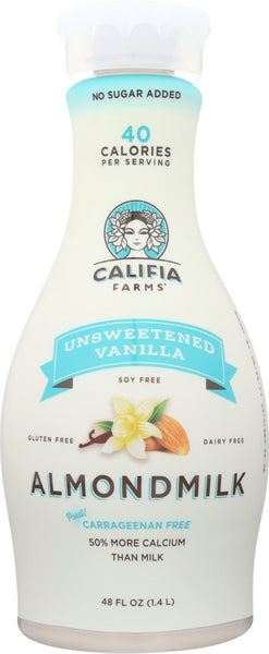 CALIFIA FARMS: Unsweetened Vanilla Almond Milk, 48 oz
