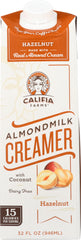 CALIFIA: Hazelnut Almondmilk Coffee Creamer, 32 oz
