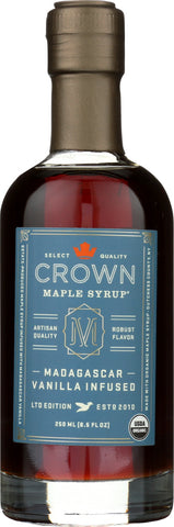 CROWN MAPLE: Madagascar Vanilla Maple Syrup, 8.5 fo