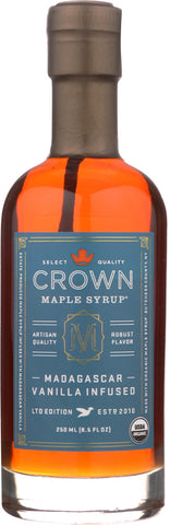 CROWN MAPLE: Maple Syrup Madagascar Vanilla, 8.5 fl oz