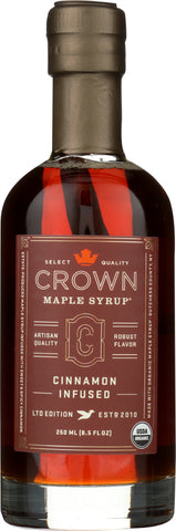 CROWN MAPLE: Cinnamon Infused Maple Syrup, 8.5 fo