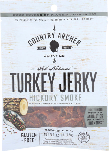 COUNTRY ARCHER: Jerky Turkey Hickory Smoke, 1.5 oz