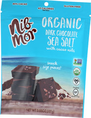 NIBMOR: Dark Chocolate Sea Salt Organic, 3.55 oz