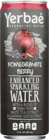 YERBAE: Enhanced Sparkling Water Pomegranate Berry, 12 fl oz