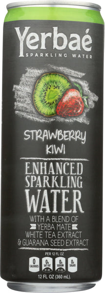 YERBAE: Enhanced Sparkling Water Strawberry Kiwi, 12 fl oz