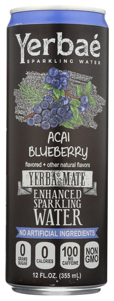 YERBAE: Enhanced Sparkling Water Acai Blueberry, 12 fl oz