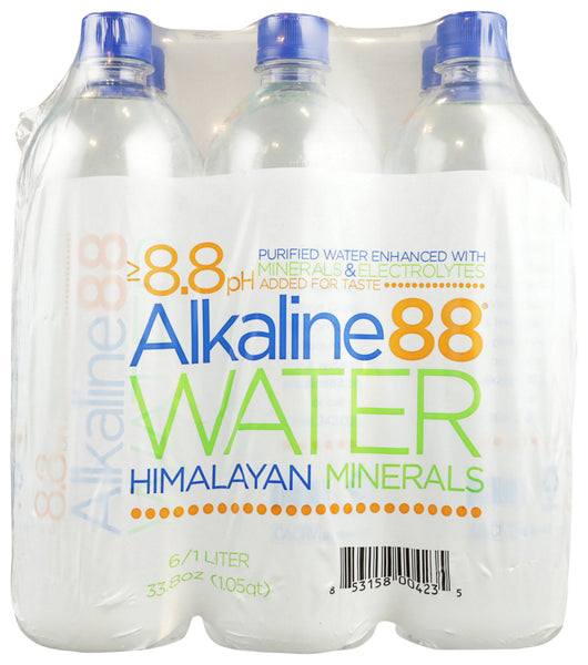 ALKALINE88: Alkaline Water 6 Pack 1 Liter, 202.8 fl oz