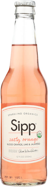 SIPP: Beverage Sparkle Orange Zesty, 12 oz