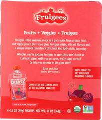 FRUIGEE: Organic Fruit Snack Beet Cherry 4 Pack, 14 oz