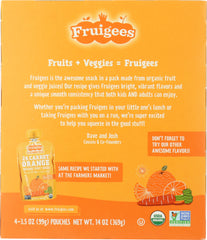 FRUIGEE: Organic Fruit Snack Orange Carrot 4 Pack, 14 oz