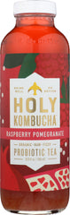 HOLY KOMBUCHA: Raspberry Pomegranate Probiotic Tea, 16.9 oz