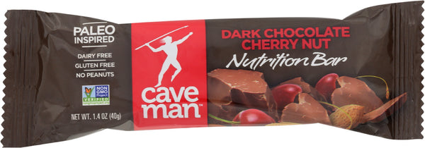 CAVEMAN: Dark Chocolate Cherry Nut Bar, 1.4 oz