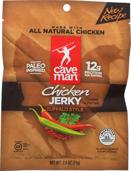 CAVEMAN FOODS: Chicken Jerky Buffalo Style 2.5 Oz