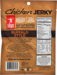 CAVEMAN FOODS: Chicken Jerky Buffalo Style 2.5 Oz