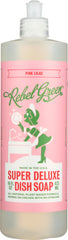 REBEL GREEN: Super Deluxe Dish Soap Pink Lilac, 16 oz