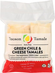 TUCSON TAMALE COMPANY: Green Chile and Cheese Tamales, 10 oz