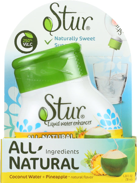 STUR: Liquid Water Enhancer Coconut Water plus Pineapple, 1.28 oz