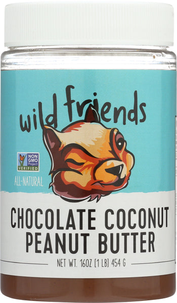 WILD FRIENDS: All Natural Chocolate Coconut Peanut Butter, 16 oz