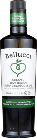 BELLUCCI: Premium Certified Organic Extra Virgin Olive Oil, 16.9 Oz