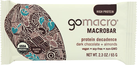 GOMACRO: BAR DARK CHOCOLATE CHIP ALMOND (2.300 OZ)