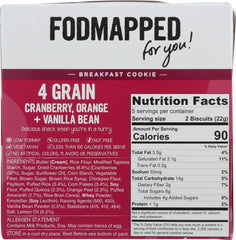 FODMAPPED FOR YOU: Cookie Breakfast Cranberry Orange, 3.9 oz