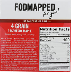 FODMAPPED FOR YOU: Cookie Breakfast Raspberry Maple, 3.9 oz