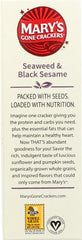 MARYS GONE CRACKERS: Cracker Seaweed & Black Sesame Org 5.5 oz