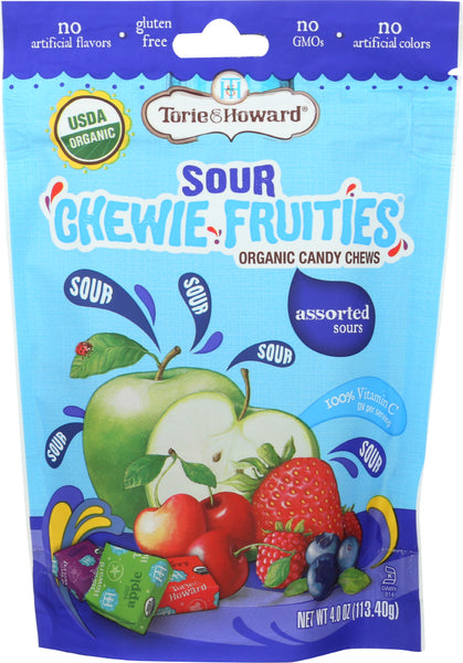 TORIE & HOWARD: Candy Fruit Chew Sour Assorted Bag, 4 oz