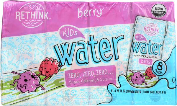 RETHINK WATER: Water Berry Zero Sugar Pack of 8, 54 oz