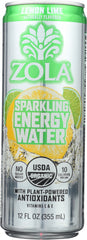 ZOLA: Beverage Energy Lemon Lime, 12 fl oz