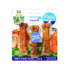 Nylabone Healthy Edibles DHA Puppy Chews - Turkey & Sweet Potato