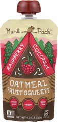 MUNK PACK: Oatmeal Fruit Squeeze Raspberry Coconut, 4.2 oz
